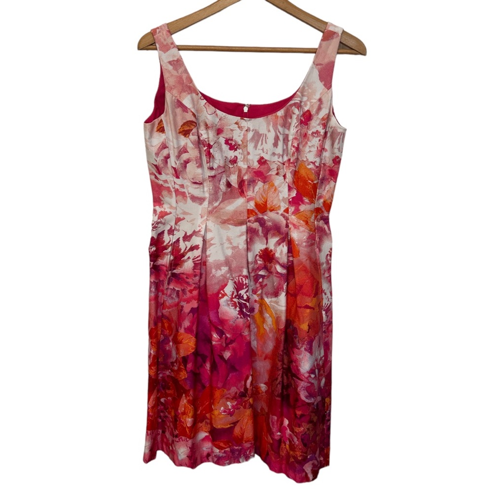 Nine West Watercolor Floral Pink Dress